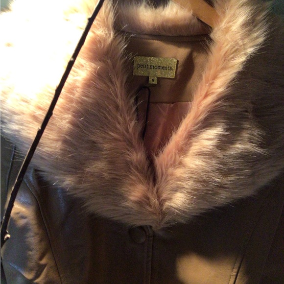 NEW rare petit Moments vegan camel trench coat - Picture 6 of 9